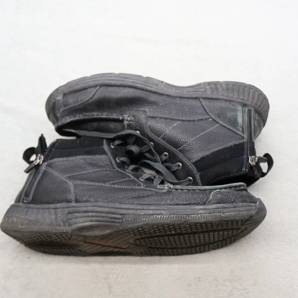 Orthofeet Men 12 4E Extra Wide Ankle Boots Black Ranger Leather Side Zip Comfort